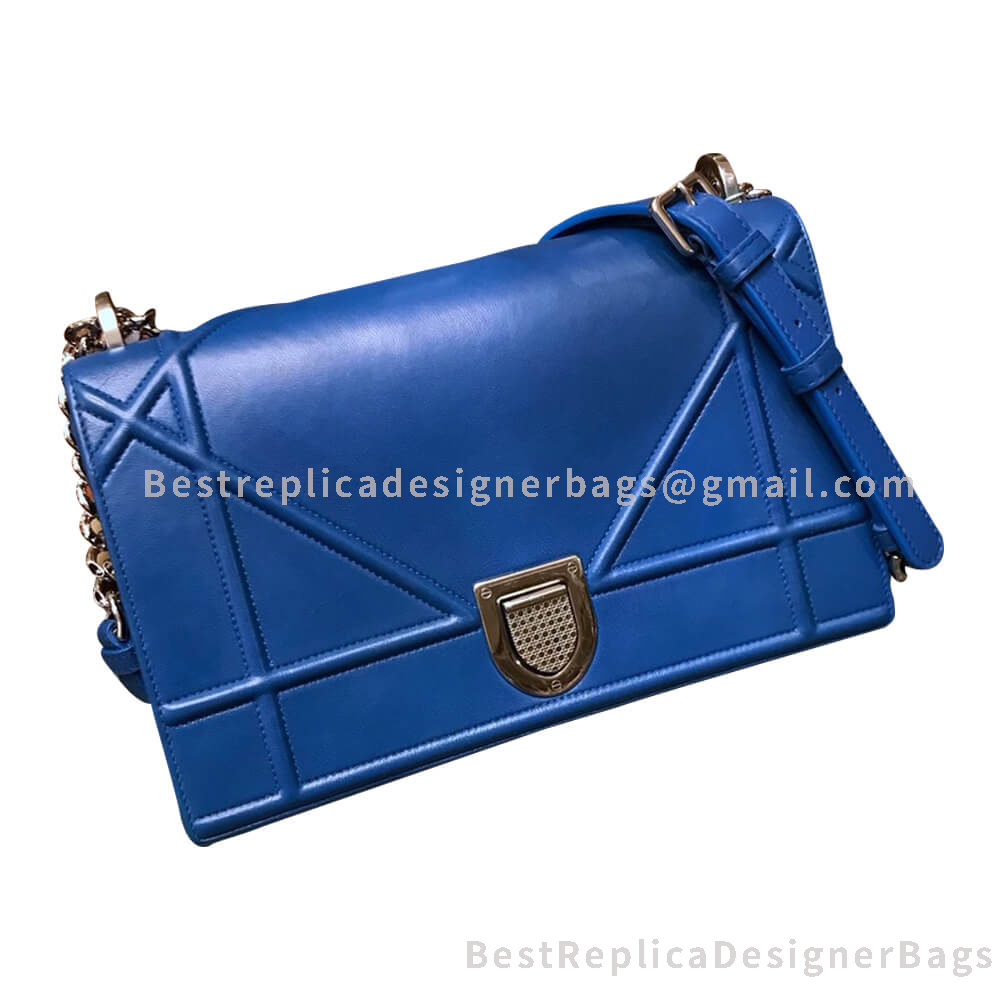 Dior Diorama Smooth Lambskin Bag Blue GHW